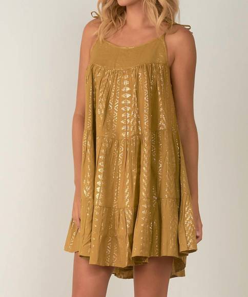 NEW ELAN haslett sleeveless dress in chartreuse - Picture 2 of 4